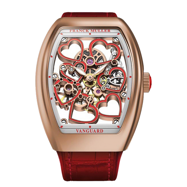 Đồng Hồ Franck Muller Vanguard Lady Heart Skeleton V38 V 38 S6 SQT HEART (RG)