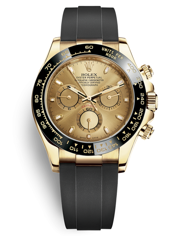 Rolex Oyster Perpetual Cosmograph Daytona 40mm 116518-004 chất liệu vàng 18 ct mặt số màu Champagne dây Oysterflex máy cơ Perpetual Calibre 4130