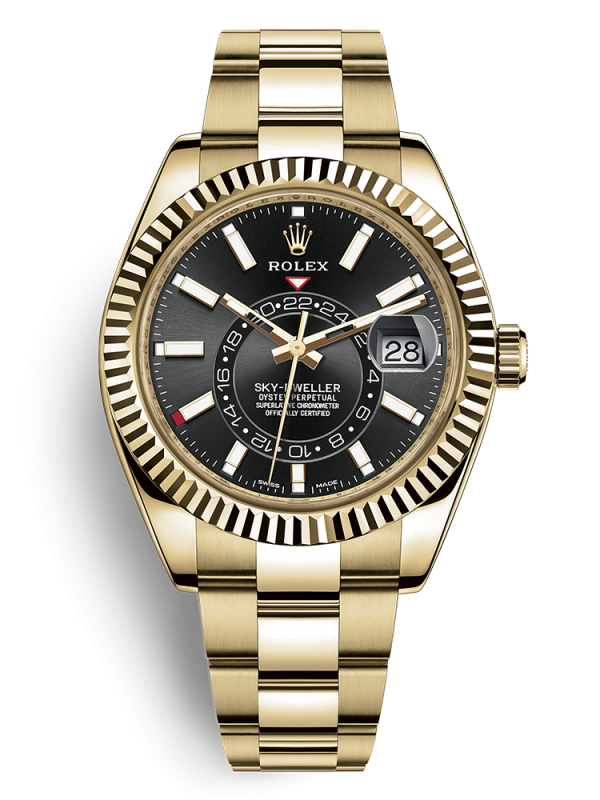 Rolex Oyster Perpetual Sky-Dweller 42mm 336938 chất liệu vàng 18 ct dây đeo Oyster máy cơ Perpetual Calibre 9001