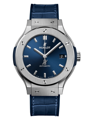 Phiên bản Blue Sunray Satin dây da cá sấu màu xanh