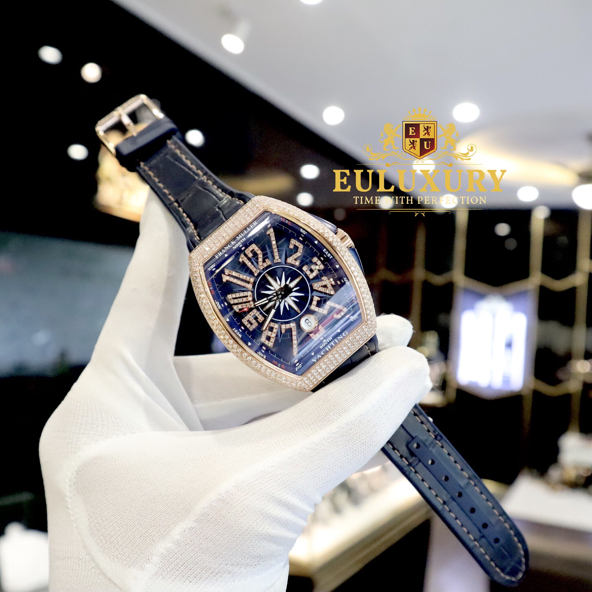 Đồng Hồ Franck Muller Yachting V41 Gold Diamonds