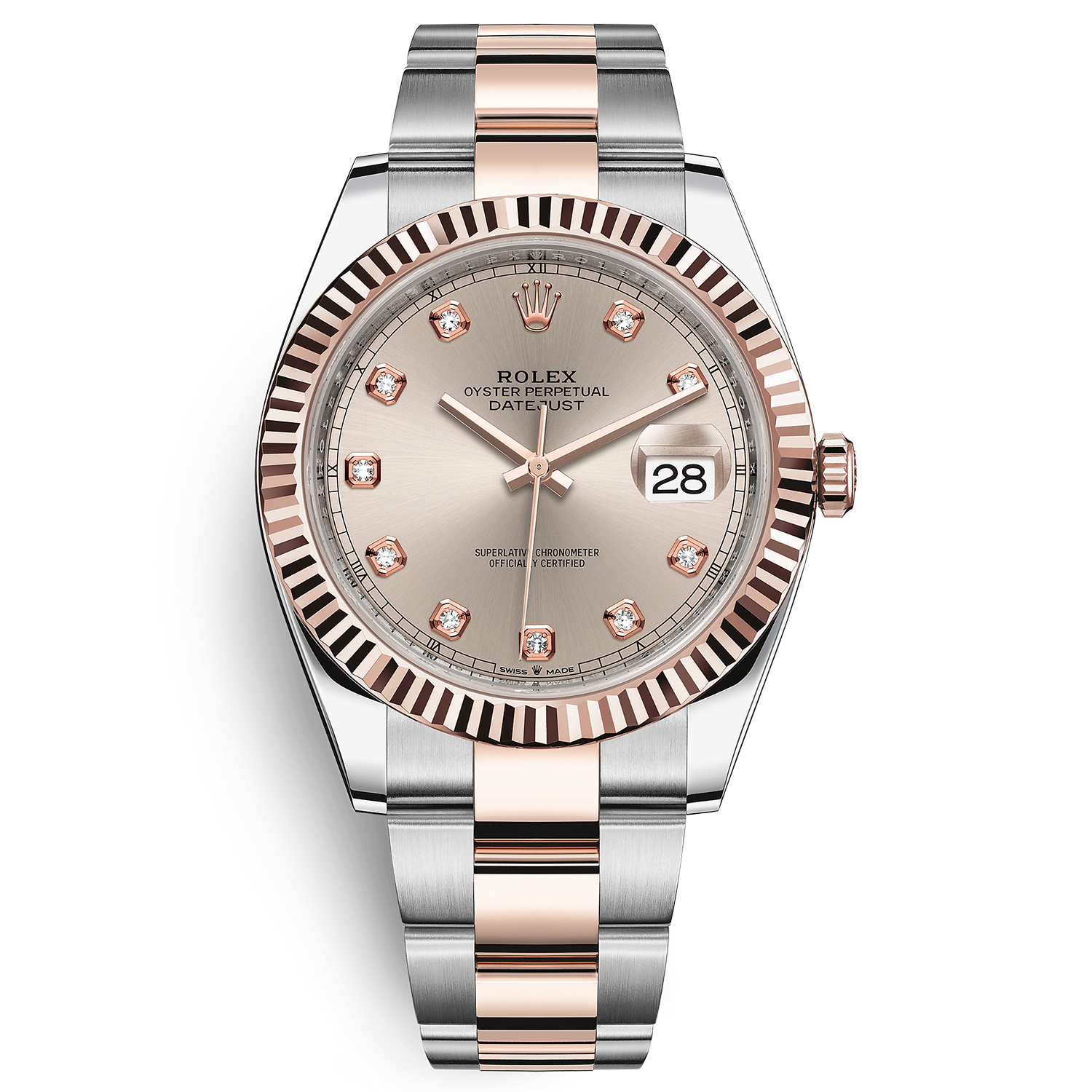 olex Datejust 41mm Everose Gold Oyster 126331